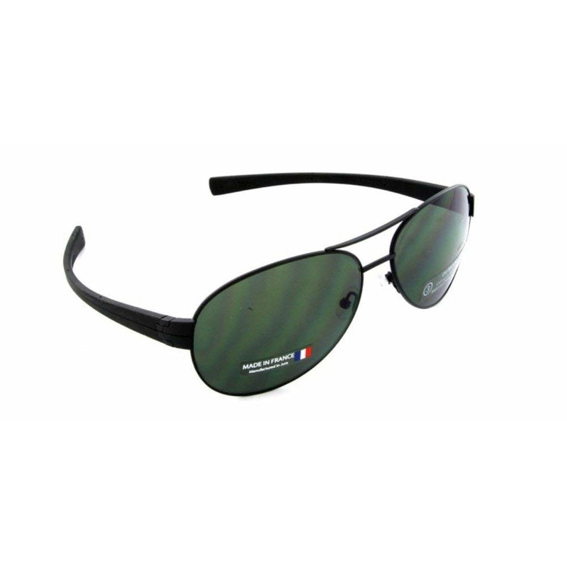 TAG Heuer 0256-301 LRS Black Aviator 62mm Green Lens Sunglasses
