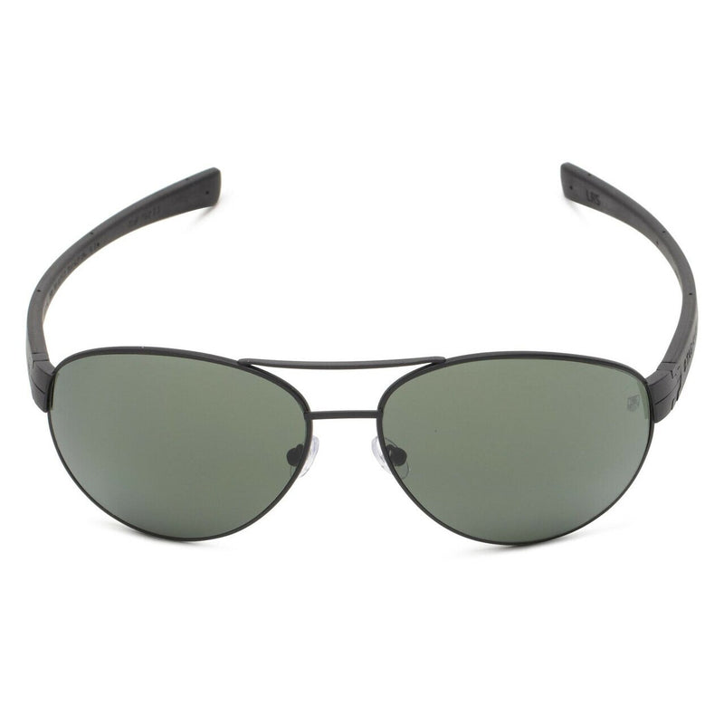 TAG Heuer 0253-301 LRS Black Rectangular Green Outdoor Lens Sunglasses