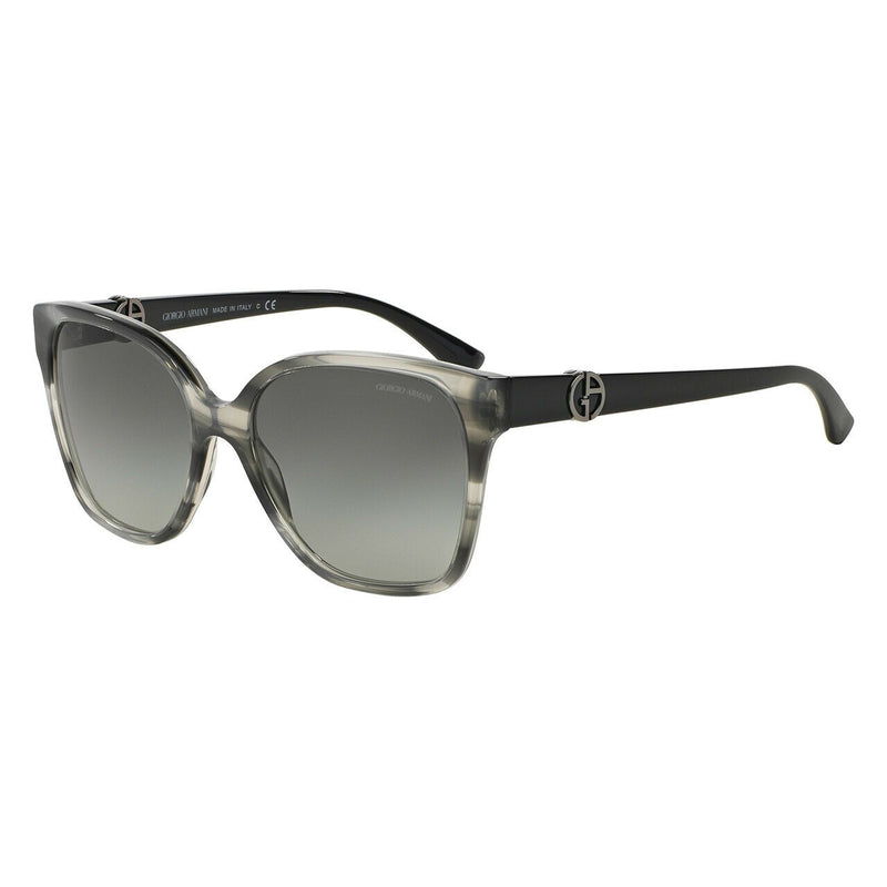 Giorgio Armani AR8061 520011 Striped Grey Full Rim Square Sunglasses Frames